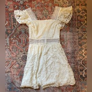 Miss Selfridge Petite White Lace Dress